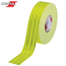 ORAFOL - ORALITE® VC104+ Reflective Tape (Rigid Surfaces) - Fluro Yellow / 50mm x 50m Roll